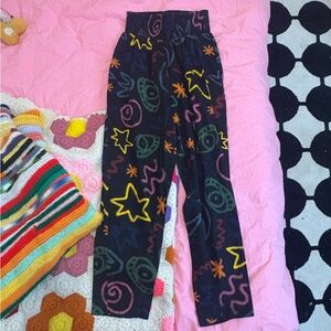 Lucy & Yak Alexa Black Pants with Colorful Patterns